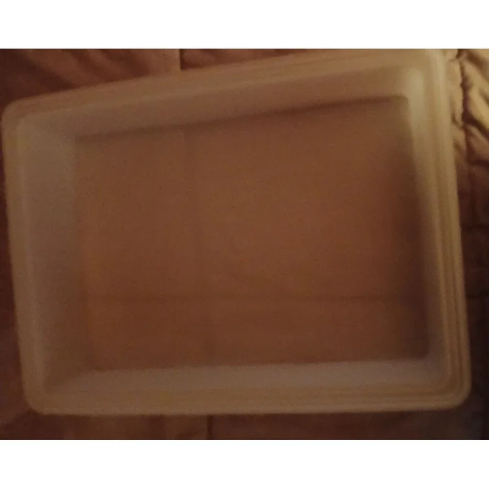 Vintage 3-piece Tupperware Rectangular Cake Carrier Harvest Gold w/Handle